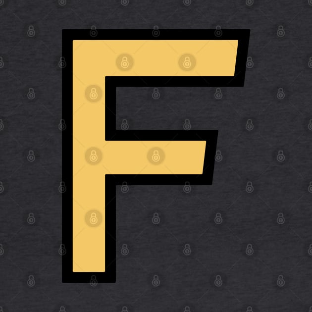 Funky Yellow Letter F by Thespot